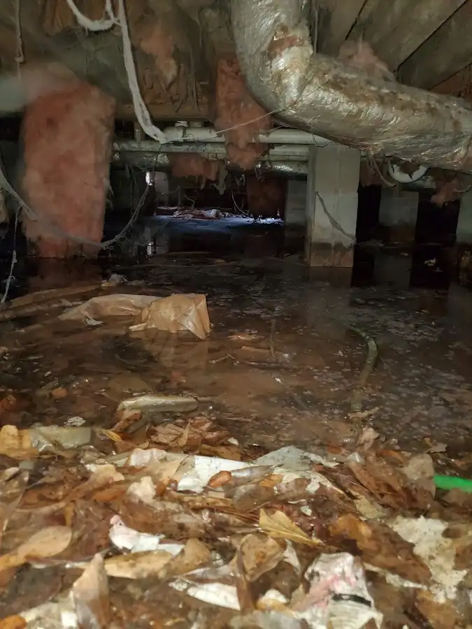 Crawl space flood assessment for Commercial Water Damage Restoration in Piedmont