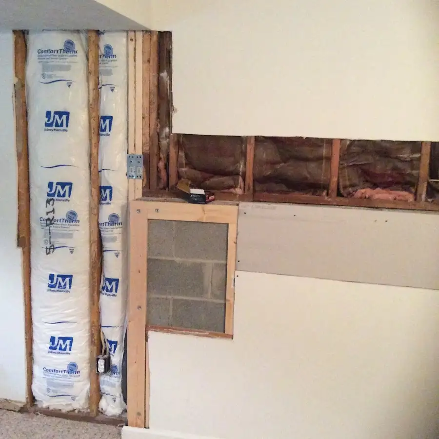Wall insulation replacement during Contents Cleaning & Restoration in Piedmont